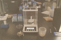 a lab with a lot of equipment on a table